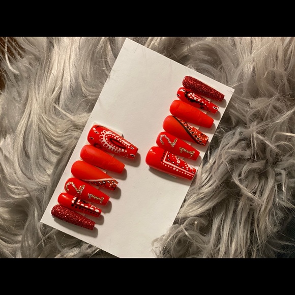 Bandanna Print Press on Nails - Picture 3 of 8